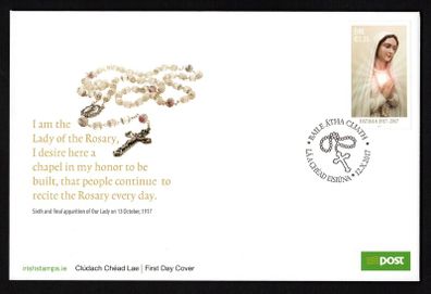 2017 Ireland The 100th Anniversary of the Apparitions of Fatima Commemorative Stamp An Post First Day Cover (FDC)