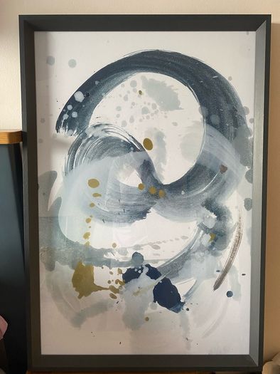 Glass framed abstract "Centred on you IV"