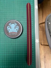 Zuludiver Octopod watch strap (Burgundy& Golden stripe)