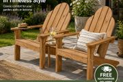 Set of 2 Adirondack Garden Chairs