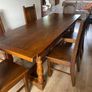Solid Oak Dining Table and 8 Chairs Image 2