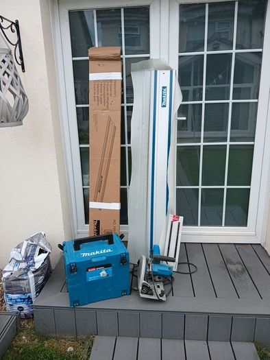 makita sp600j plunge saw 240v x 2x1500guide rails