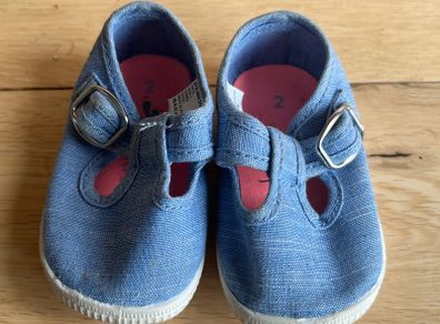 Next baby chambray shoes Sz UK2 EUC