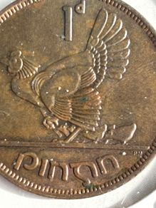1968 'chickless' Irish Penny - RARE
