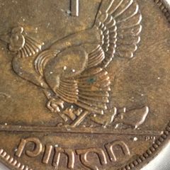 1968 'chickless' Irish Penny - RARE