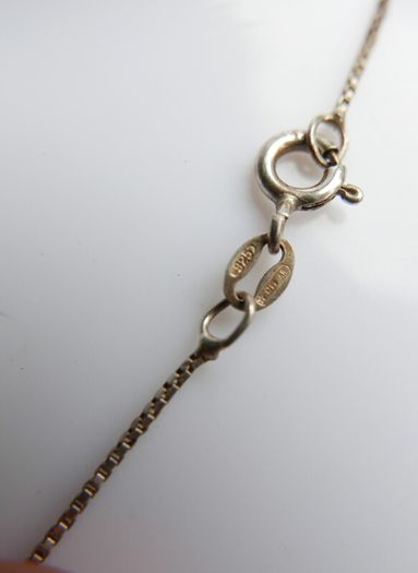 Vintage Sterling Silver 925 Cat Pendant and Sterling Chain length 16" - 2,95g