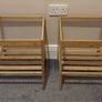 2 Wood and Glass Side Tables/Bedside Tables Image 2