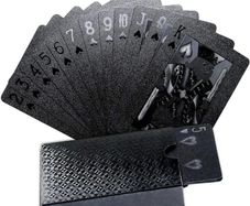 Cool Black Gold Foil Poker Playing Cards, Waterproof Deck of Cards with Gift Box, Use for Party and Game MULTIPLE COLOURS AVAILABLE, SEE PHOTOS (FREE POSTAGE)