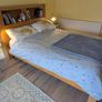 Double bed frame 4ft 6 Storage Headboard Bed Frame,  Solid Pine, Excellent Condition Image 2