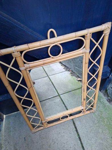 2 x Vintage Rattan/Bamboo Mirrors