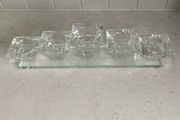 Glass candle holder