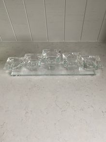 Glass candle holder