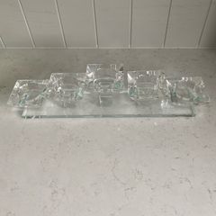 Glass candle holder