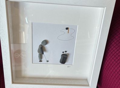 Original Pebble Art Golf Display/ Prize