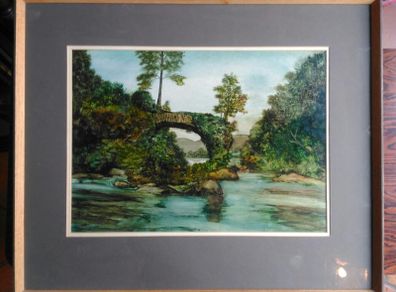 Geoff Rhind original mixed media on paper