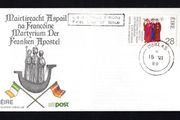 1989 Ireland 1300th Anniversary of the Martyrdom of Irish Missionaries to Germany (Franconian Apostles) Commemorative Stamps An Post First Day Cover with Durlas (Thurles) Steele cancel