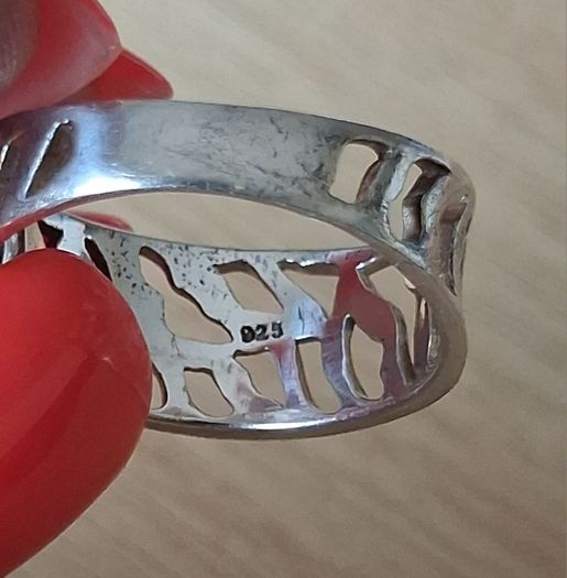Silver ring size P