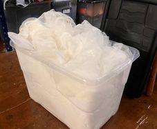 Large Sheer Draping & Blue/White Airscape Fabric Lot