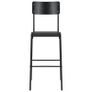 Bar Chairs 4 pcs Black Solid Plywood Steel Image 3