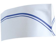 Blue and White Paper Butchers Hat 100 pieces