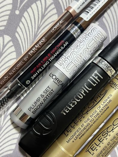 Loreal Paris mascara, brow plump & set , brow pencil and eye pencil new