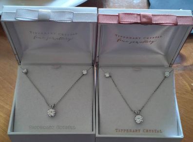 Tipperary crystal pendant and earrings set