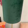 Green lamp with brushed gold base Image 2