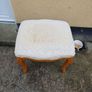 Vintage French Style Wooden Stool Image 4