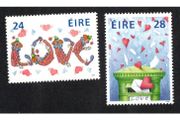 1988 Ireland Love Commemorative Stamps (Love clowns &amp; Pillar Box and hearts) Mint Never Hinged (MNH)