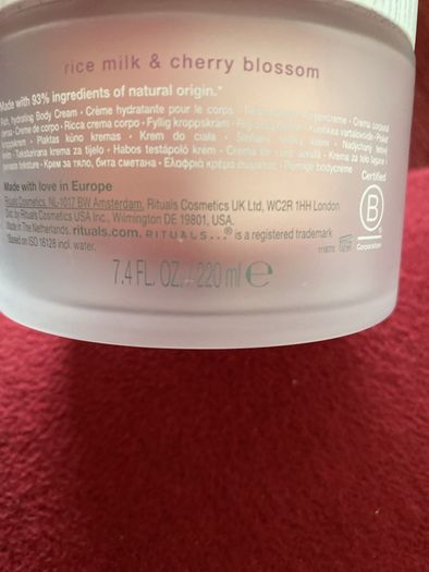 Rituals whipped body cream