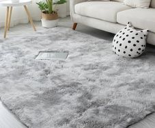 Grey Rugs Living Room 180x270cm Super Soft Fluffy Area Rugs for Bedroom Shaggy Anti-Skid Comfortable Large Rugs Indoor Modern Home Decor Floor Carpet -(Tie-dye
