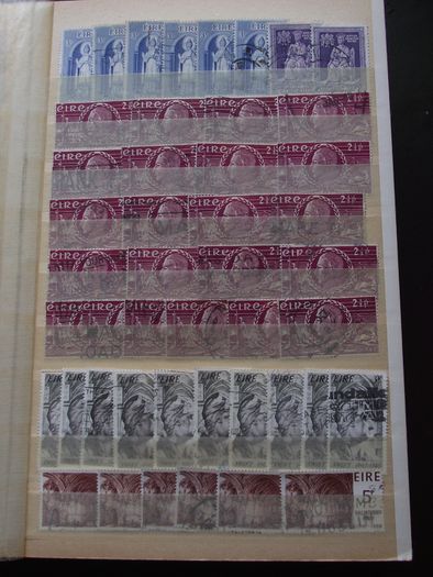 An album with Irish stamps. Reminder with duplications