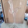45 cm. Tall VASE, mouth blown, pulled and banded calla lily vase in a clear glass...such a classic & so collectible,  art nouveau... Image 3