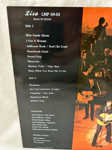 Elvis Presley Back In Vegas LP Lisa LMP 69-01 1986 Red Label Vinyl Bootleg