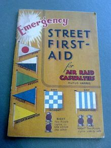 Emergency street first aid for air raid casualties World War 2 1942