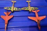 four model aeroplanes