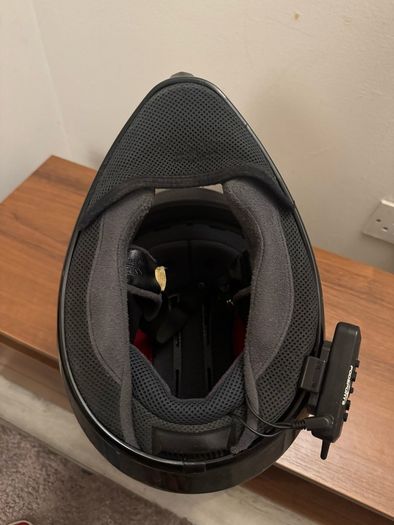 Shoei Hornet DS helmet with headset