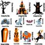 Halloween Window Clings Stickers 10 Sheets Bats Ghost Window Decal for Halloween Party Decoration Image 3