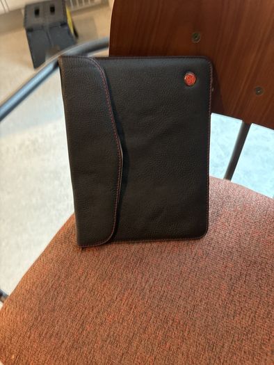 tablet pouch black leather