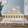 Wooden slatted  Bed  Pine Wood, Solid Wood Bed Frame with Slatted Frame and Feet, Single Bed with Headboard and Footboard, Bed for Children and Adults Solid Wood Bed Children's Bed Image 5