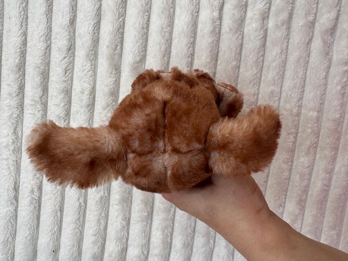Little Town Brown Puppy Plush with Pink Nose approx. 18cm. Used Please see photos