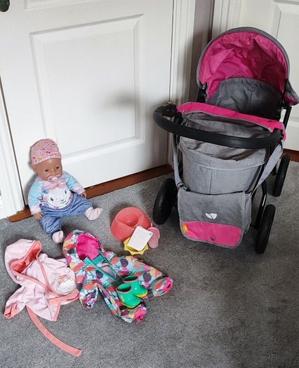 Baby Born Doll & Pram