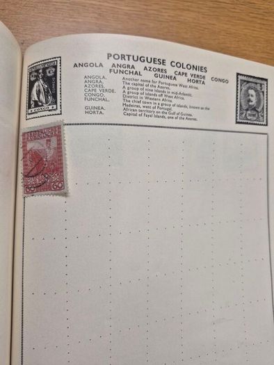 stamp album with stamps of the world