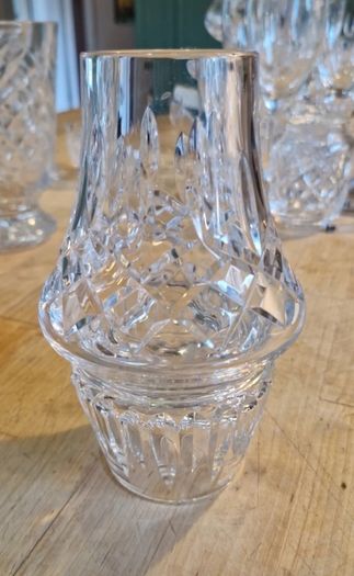 Rare Vintage Waterford Crystal Lismore Hurricane Fairy Lamp Candle Holder