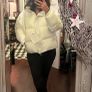 Gaelle White Puffer Jacket, IT 44 with tags. Image 9