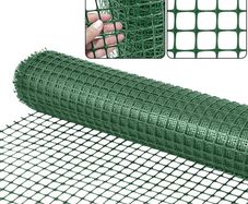 Garden Fence Animal Barrier Plastic Snow Fencing [Heavy Duty] 1x10m Safety Netting Temporary Pool Fence, Construction Fencing,Reusable Fence for Yard Vegetable Poultry Rabbit Chicken Dog-Green