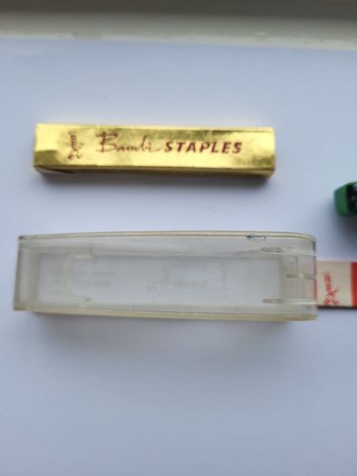 Vintage Miniature Bambi Ofrex Promotional Boxed Stapler.