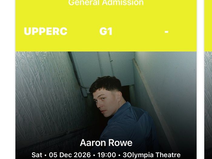 Aaron Rowe Olympia Dec 5th