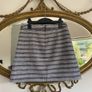 Mango suit collection a-line mini skirt in knit style blue and white patterned stripes UK 8 Image 4
