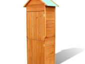 Garden Storage Cabinet Brown 79x49x190 cm